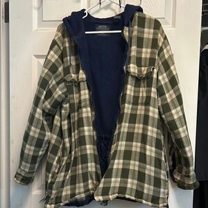 Faded Glory Green and Blue Puffer Jacket